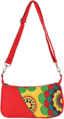 

Anekaant Girls Casual Red Canvas Sling Bag