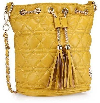 

Lino Perros Women Casual Yellow PU Sling Bag