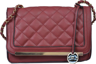 

Diana Korr Women Casual Maroon PU Sling Bag