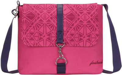 

Fastrack Women Casual Pink Canvas Sling Bag