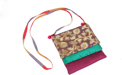 

Bagkrafts Girls Casual Multicolor Silk Sling Bag