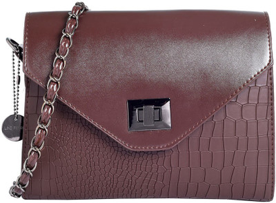 

Lino Perros Women Casual Brown Leatherette Sling Bag