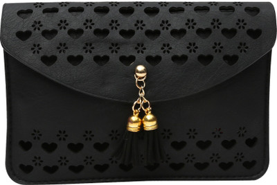 

Hawai Women Casual Black PU Sling Bag