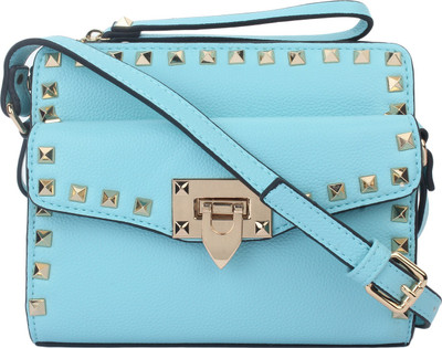 

Star Style Women Casual Blue Leatherette Sling Bag