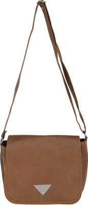 

Frosty Fashion Women Casual Brown Leatherette Sling Bag
