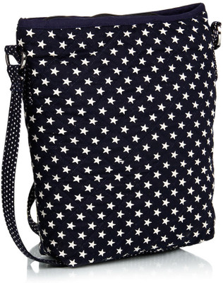 

Home Heart Girls Casual Blue Cotton Sling Bag