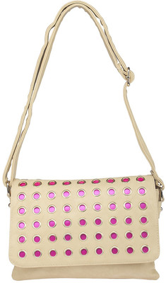 

Feliza Girls Casual Beige Leatherette Sling Bag