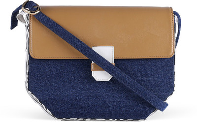 

Zaera Women Casual Blue PU Sling Bag