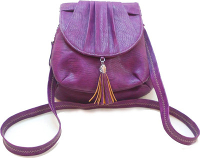 

Hepburnette Girls Casual Purple Rexine Sling Bag