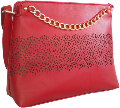 

Toteteca Women Evening/Party Maroon PU Sling Bag