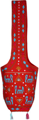 

Rajrang Women Casual Red, Blue Cotton Sling Bag, Blue;red