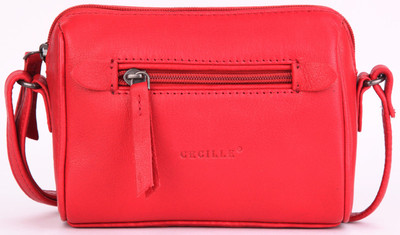 

Cecille Women Casual Red Genuine Leather Sling Bag