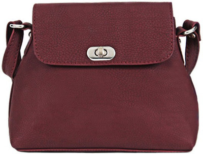 

Bagsy Malone Women Formal Maroon PU Sling Bag