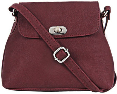 

Bagsy Malone Women Formal Maroon PU Sling Bag