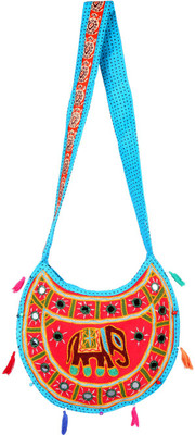 

Rajrang Women Casual Red Cotton Sling Bag