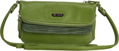 

Lavie Women Casual Green Leatherette Sling Bag