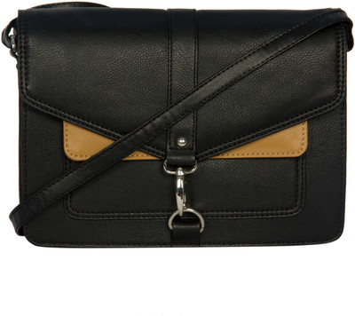 

Adaira Girls Casual Black PU Sling Bag