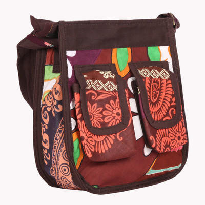 

Rural Touch Women Casual Brown Jute, Cotton Sling Bag