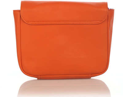 

Berrypeckers Girls Casual Gold, Orange PU Sling Bag