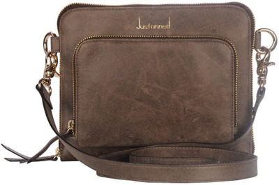 

Justanned Women Formal Brown Genuine Leather Sling Bag