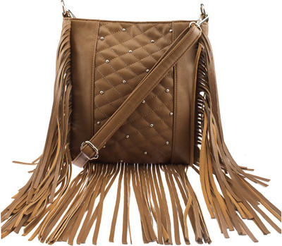 

Osaiz Girls Casual Brown PU Sling Bag
