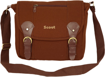 

Scout Men & Women Casual Brown Canvas Sling Bag