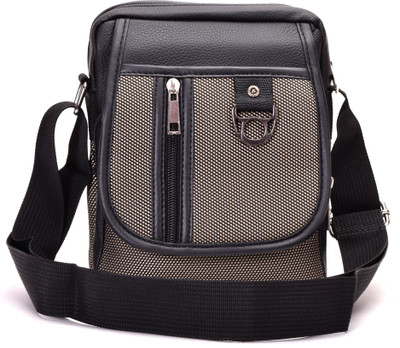 

Anni Creation Men Formal Black Leatherette Sling Bag