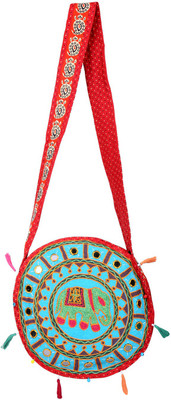 

Rajrang Women Casual Blue Cotton Sling Bag