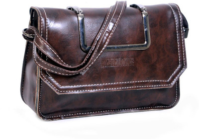 

Bags Craze Women Formal Brown PU Sling Bag