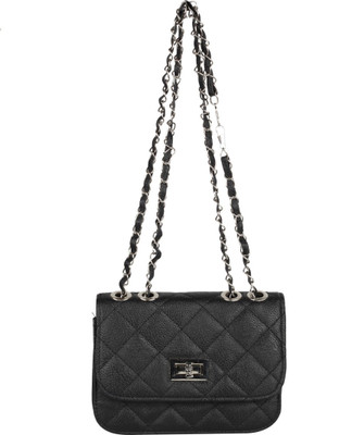 

Hepburnette Women Casual Black PU Sling Bag