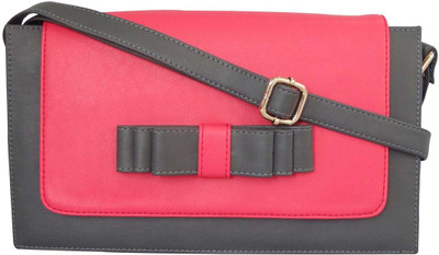 

Toteteca Women Casual Pink, Grey Leatherette Sling Bag, Grey;pink