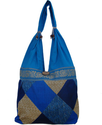 

The Living Craft Women Casual Multicolor Cotton Shoulder Bag