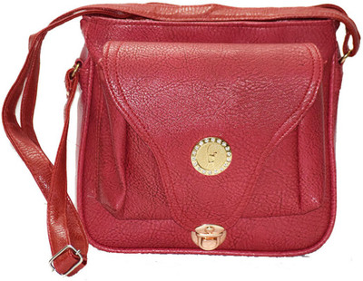 

Groovy Girls Casual Red PU Sling Bag