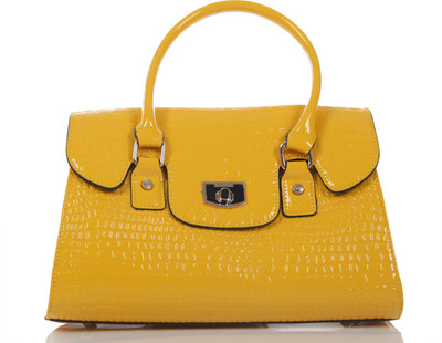 

Crawler Girls Casual Yellow Leatherette Hand-held Bag