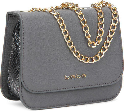 

BeBe Women Evening/Party Grey Genuine Leather Sling Bag