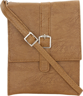 

Style Villaz Women Casual Tan Leatherette Sling Bag