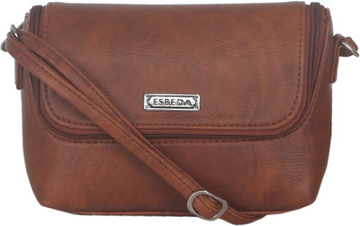 

Esbeda Women Casual Brown Leatherette Sling Bag