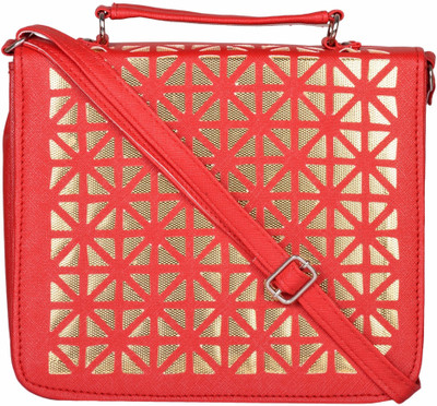 

Cuddle Women Casual Red PU Sling Bag