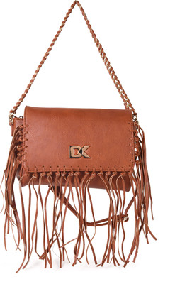 

Diana Korr Women Casual Brown PU Sling Bag