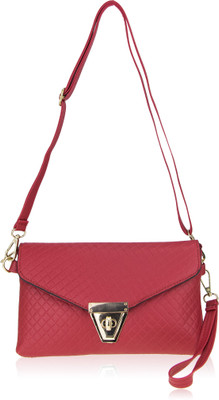 

Genious Women Casual Red PU Sling Bag