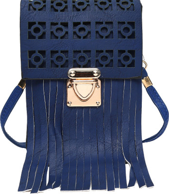 

Hawai Girls Evening/Party Blue PU Sling Bag