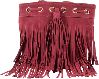 

MABEL Girls Maroon PU Sling Bag