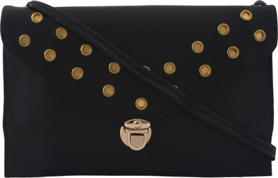 

MTE Girls Casual Black Leatherette Sling Bag