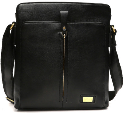 

Cuzdan Men Formal Black Leatherette Messenger Bag