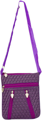 

Glitters Girls Casual Purple Rexine Sling Bag