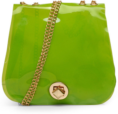 Bags Craze Women Evening/Party Green Silicon Sling Bag