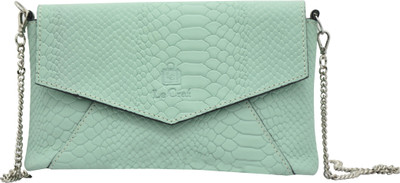 

Le Craf Girls Casual Green Genuine Leather Sling Bag