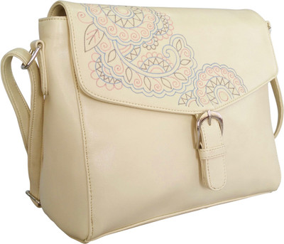 

Toteteca Women Casual White PU Sling Bag