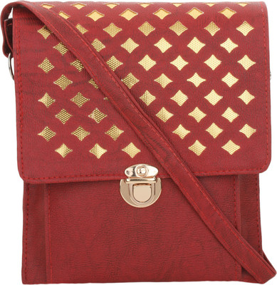 

Style Villaz Women Casual Maroon Leatherette Sling Bag