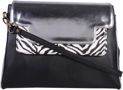

Zaera Women Casual Black PU Sling Bag